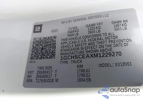 2021 Chevrolet Colorado 2Wd Long Box Lt из США, поврежденный, VIN 1GCHSCEAXM1229270